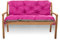 Sitzkissen für Hollywoodschaukel - Sitzbank mit Rückenlehne - Gartenschaukel Kissen - Bankkissen Outdoor (180 x 60 x 50, Rosa)