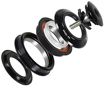 Boxkat Auriculares Bicicleta de Montaña 44-56mm, Juego de Dirección de Horquilla de Bicicleta Equipamiento Soportes Inferiores Externos con Tapa Superior para MTB Bicicleta de Carretera Scooter
