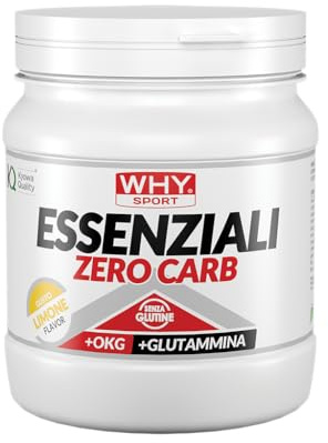 WHY SPORT ESSENZIALI ZERO CARB - Aminoacidi Essenziali con Vitamina B6 e Glutammina - Gusto Limone - 240 g