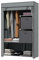 HOMCOM Kleiderschrank Stoffschrank mit Schubladen, Kleiderstange und Reißverschluss, Stoffkleiderschrank Faltschrank für Schlafzimmer, Ankleidezimmer, 102 x 42,5 x 162,5 cm, Dunkelgrau