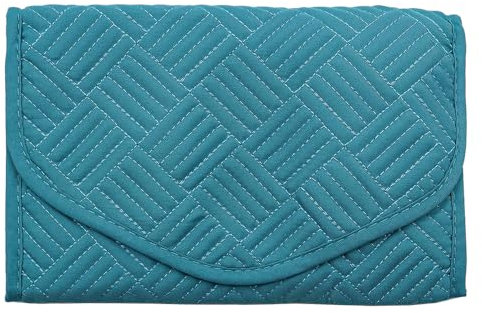 Tiardey Rotoli di Gioielli da Viaggio Pieghevole Organizzatore di Gioielli da Viaggio Custodia per Anelli Orecchini Collane Bracciali (Verde)