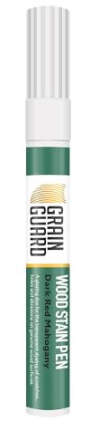 Grain Guard Wood Stain Touch-Up Marker Pens | Dark RED Mahogany | for Touching Up & Staining Scratches, Scuffs, Marks & Dents | Wooden Floors, Furniture, Doors, Windows | Fast Drying & Waterproof