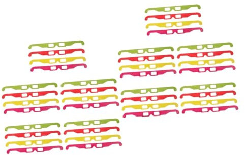 CAXUSD 40pièces Lunettes Carton Anaglyphes Lot de pour Films Et Publications pour Adultes