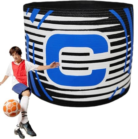 Pulsera de capitán de fútbol - Banda C elástica Ajustable para niños y
