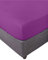Miracle Home. Sábana Bajera 100% Microfibra cepillada, Ajustable, elástica y antipeeling. 135X200. Cama 135. Violeta