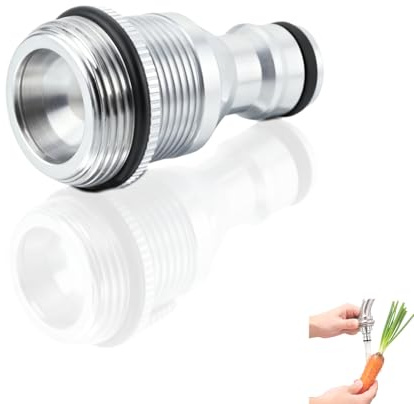 Nevoluxer Adaptador de Grifo para Manguera, Conexión Rápida Rosca M28, Compatible con Jardín/Cocina, Resistente al Agua