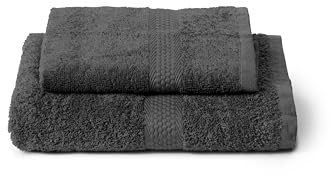 Caleffi Juego de toallas de baño para cara y bidé de algodón, toallas resistentes al lavado, incluye 1 toalla de cara de 55 x 100 cm y 1 toalla de bidet de invitados de 40 x 60 cm, toallas Caleffi de