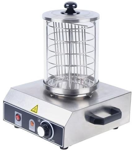 Hot Dog Maker Bockwurstwärmer,350W Elektrischer Hot Dog Dampfer,Würstchenwärmer,Einstellbarer Temperatur 30-85℃,für Fast-Food-Ketten, Convenience-Stores, Cafés