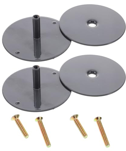 ANDRESLAD Lot de 2 Cache-Trous de Serrure en Métal Peint Noir 67 CM avec Vis Plaques de Remplissage pour Portes Intérieures Protection pour Rénovation et Masquage Trous de Poignée