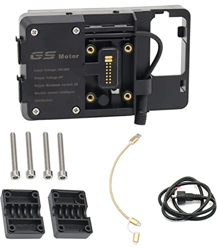 Geevorks,Staffa di Navigazione per Telefono Cellulare per Moto con USB, porta telefono moto, Adatto per R1200GS LC e Adventure S1000XR R1200RS