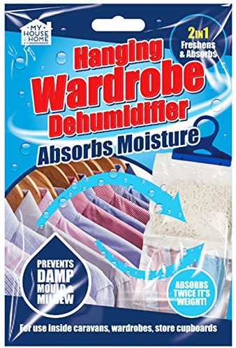 GEMS 20 | 10 | 5 | 2 | 1 | x Hanging Wardrobe Dehumidifiers | Interior | Mould Trap | Moisture Absorber | Garage Damp |Basement |Humidity Catch |Caravan |Cupboards (1 x Hanging Wardrobe Dehumidifier)