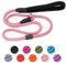 Strong Slip Lead Dog Leash, Heavy Duty Nylon Dog Training Leash, Durable Grey Dog Rope Lead No Pull Walking Leash with Rubber Stopper & Padded Handle for Small Medium Large Puppy Dogs 1.2m Pink