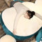 Riesen Sitzsack Stuhlabdeckung (Keine Füllungen) Große Größe 150/200CM Tier Kissen Bettbezug Plüschtier für Kinder Freundin Geburtstagsgeschenke (Sleep, 200cm)