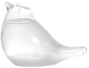 IMIKEYA 1 por De Cristal De Cristal Figuras De Pájaros Tormenta Predictor Predictor De Vidrio Soplado A Mano Pájaros Transparentes Biberón De Meteorología Decorativa para La