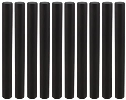 Gorise 10 varillas de ébano de 100 × 10 mm de largo, redondas y acabadas, de madera para modelismo, manualidades y bricolaje, color negro.