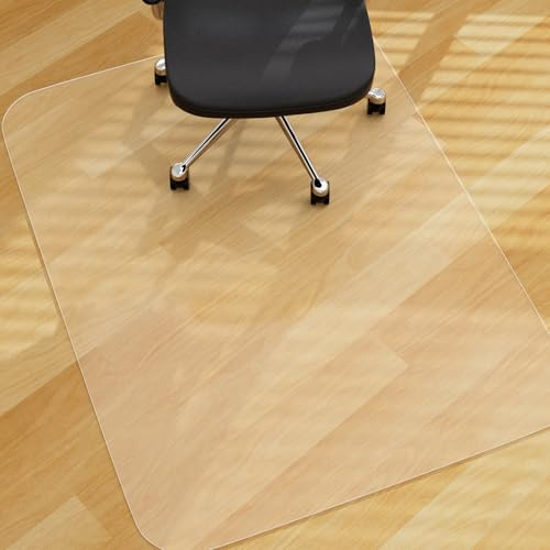 MESHDO Office Chair Mat for Hardwood Floor, 117 X 152 Desk Chair Mat for Hard Floors, PVC Clear Floor Protector for Home and Office Floor Mat, Can't be Used on Carpet