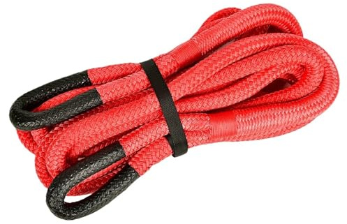 Cinta Remolque 22mm X 6m Recovery Tow Rope 12000kg/26400lb Breaking Strength(Red)