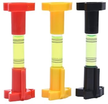 1 livella a bolla d'aria tascabile, livella a bolla d'aria, livella a bolla d'aria tascabile, strumenti di misurazione(2PC Red)