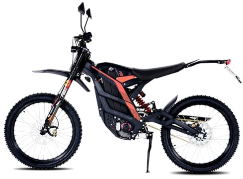79Bike Falcon Moto électrique Pro pour adultes,19 pouces moto cross électrique avec batterie au lithium 72 V 35 Ah, autonomie 125 km, 25 km/h, moteur 2 kW, vélo électrique pour homme femme (noir rouge