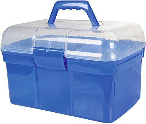 HKM 10475 Putzkiste Light, Putzzeug Putzset Pferdepflege, gefüllt 6-teilig,Blau