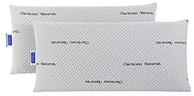 Todocama - Almohada viscoelástica Carbono Natural, compuesta por un núcleo 100% viscoelástico con partículas de carbono activo que disminuyen los malos olores y humedades. 2 Unidad (Paquete de 1)