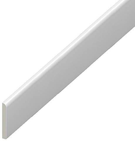 UPVC Plastic Trim 65mm x 1m - White Architrave Skirting Board and Window Finishing Trim