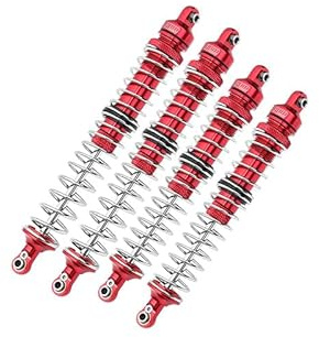 Axial 1/10 RBX10 Ryft 4WD Rock Bouncer Aluminum Upgrade Parts Combo Set C (Front + Rear Spring Dampers) - Red