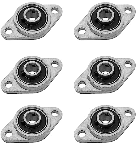 GOIYZTTR 6 cuscinetto a flangia in stucco KFL08, autoallineanti cuscinetti a terra, diametro interno 8 mm, ampiamente utilizzati in varie macchine