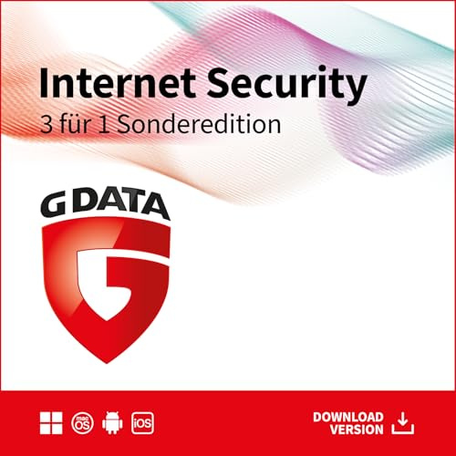 G DATA Internet Security 3 für 1 Sonderversion |3 Geräte - 1 Jahr | Antivirus für PC, Mac, Android, iOS | Made in Germany | zukünftige Updates inklusive | Aktivierungscode per Email