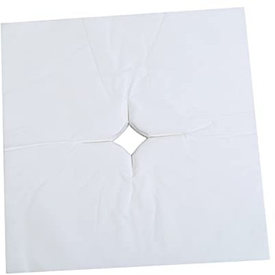 100 Blatt Gesichtsloch Massagebett Gesichtspolster einmalhandtücher einmal handtücher Masken Massagetisch Gesichtsmaske aus Vliesstoff das Gesicht Kissenbezug Massagekissen Weiß