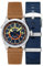 AVI-8 Flyboy Wingman Worldtimer GMT Automatikuhr für Herren, 41 mm, Lederarmband, AV-4120, atlantic blue, Zeitgenössisch