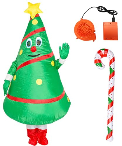 Antsparty Santa Claus Inflatable Costume, Christmas Blow up Costume, Funny Christmas Inflatable Santa Claus Fancy Dress Adult