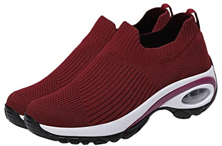 JEWEDECO 1par Zapatillas Casual De Transpirables para Mujeres Calzado para Senderismo y Flexible y Antideslizante para Caminatas Largas