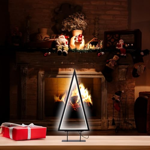 Carlo Milano Christbaum: Design-Metall-Weihnachtsbaum, 96 LEDs, 46 cm Höhe, 2 m USB-Stromkabel (LED Lichterbaum innen, Weihnachtsbeleuchtung Tannenbaum, Baum)