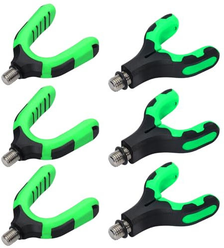 Sougayilang Feeder-Angelrutenhalter, Gummi-Frontstützen/Endstützen/Rückstützen zum Halten Ihrer Karpfen-/Feeder-Angelruten, passend für alle Rutenhalter, Banksticks, Buzz Bars-0708