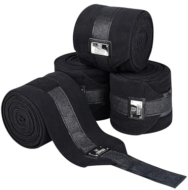 Harrison Howard 4-Pack Horse Polo Wraps, Leg Wraps for Horses