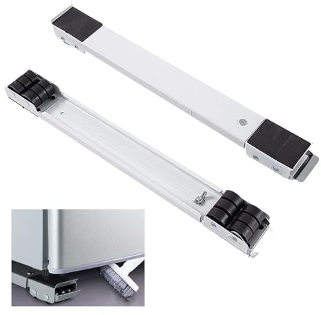 Adjustable Washing Machine Stand with Wheels – Heavy Duty Appliance Movers, Sliders & Rollers for Washing Machine, Fridge, Freezer, Dryer, Dishwasher – Universal Base Trolley Dolly