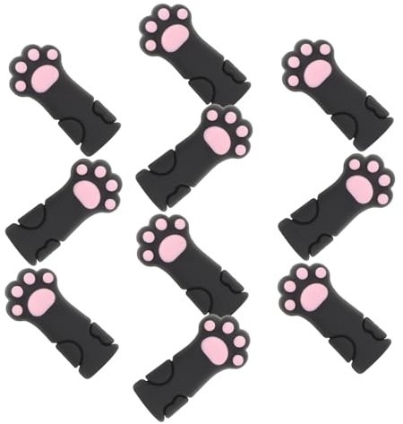 Gatuida 10piezas Fundas Protectoras de Silicona Forma de Pata de Gato para Pinzas de Dibujos Animados para Tijeras de Cutículas y Herramientas de Manicura y Pedicura Salón de Uñas