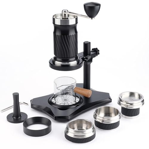 Cafetera espresso manual, portátil, presión variable de 9 a 12 bares, tanque de agua de 100 ml, diseño extraíble para camping, viajes, uso al aire libre