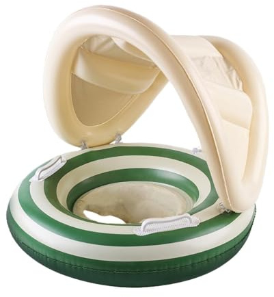 Bouée De Bain pour Bébé - 57x49 Cm Bouée pour Bébé avec Auvent Bouées Gonflable - Bouées Gonflable Piscine Bébés Boueess Siege Bebes Float, pour Bain Plage