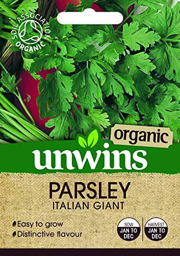 Unwins 30610065 Herb Parsley Italian Giant (Organic) Seeds, Clear