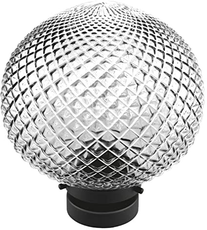 LEDVANCE Vintage Edition 1906, Deckenleuchte mit E27 Sockel, Rauchgraues Glas, Ohne Leuchtmittel, Carved Pineapple