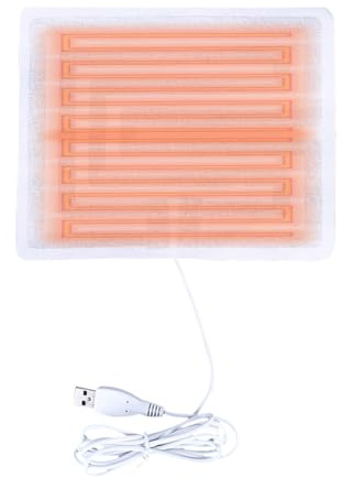 - Cojín térmico para ropa (5 V, cojín calefactor eléctrico), cojín térmico portátil para ropa de invierno, cojín térmico de fibra de carbono para ropa, chaqueta, camping
