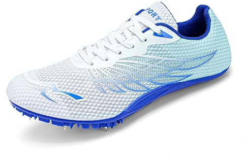 BLBK Spikes - Scarpe da Atletica Leggera da Uomo, a 8 Unghie, Unisex, per Atletica Leggera, Blu Zaffiro 018, 41 EU