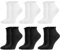 APOMOONS 6 Pairs Women's Frilly Ruffle Turn Cuff Ankle Socks, White Double Needle Solid Color Lace Edge Breathable Cotton Warm Soft Casual Crew Socks