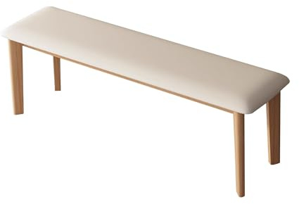 JosiahCBanco Taburete Madera Asiento Acolchado - Banqueta Dormitorio Pie Cama Ottoman Vestuario Comedor Sala Estar Pasillo (100cm/39in)