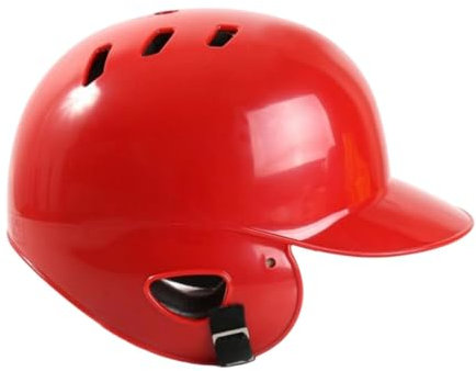 Amagogo Baseball-Schlaghelm, atmungsaktiv, Pitch-Zubehör, Softball-, doppelter Ohrenschutz für Sport, Turniere, Spiele im Freien, Rot