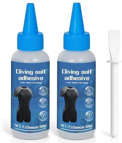 DINGSEN Wetsuit Repair Glue Kit, 120g Diving Suit Adhesive with Applicator, Professional Sealant for Neoprene, Waders, Inflatables, Waterproof Bonding Solution