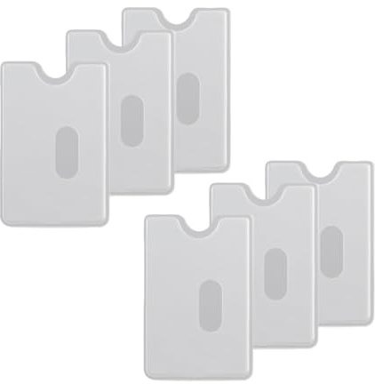 fKiZanthene Porte Carte bancaire Transparent Lot de 6 étuis Plastiques Ultra Fins avec Trou protège Carte navigo et Carte id pour Bureau Voyage et Usage Quotidien