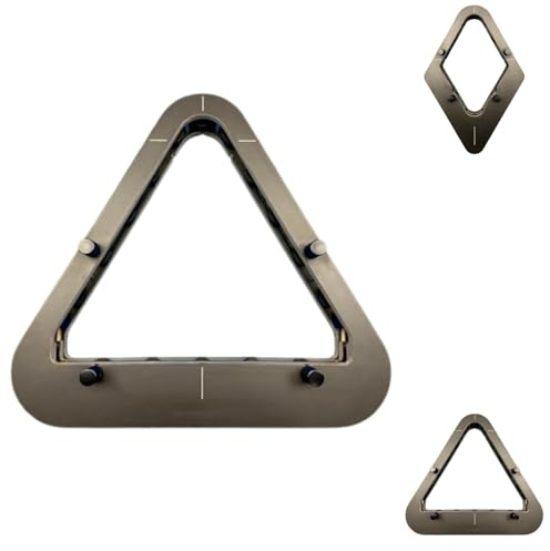 Pool Table Accessories Snooker Triangle Precision Billiard Rack, Triangle/Diamond Pools Table Accessories for Consistent Tight Racking for Eliminates Gaps Tournament Play Sport Outdoor Women Men